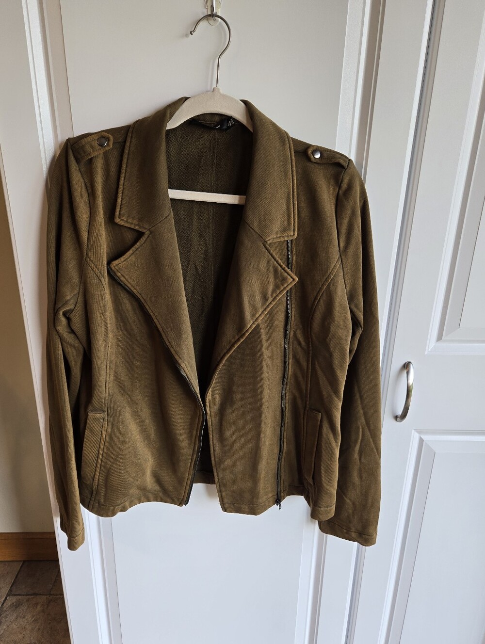 Olive Green Women's Moto Jacket